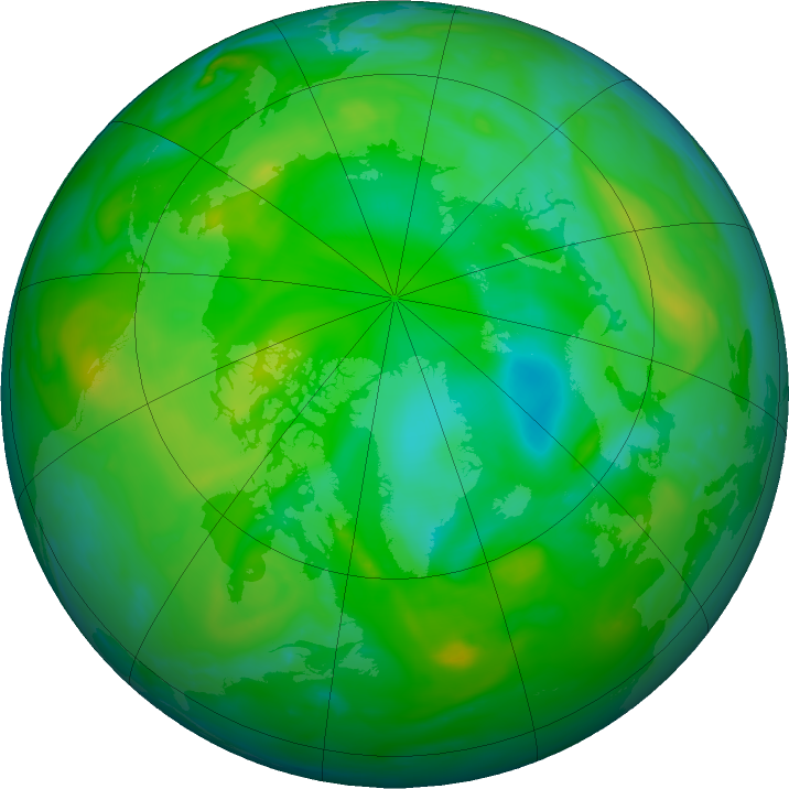 Arctic ozone map for 31 July 2019